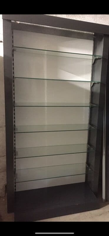 ref vitrin: Şüşə rəfli vitrin/stend - Material: möhkəm metal karkas, qalın şüşə — 1