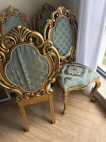 Mebel: Qonaq otağı üçün, İşlənmiş, Qatlanmayan, rəng - Göy Stul — 1