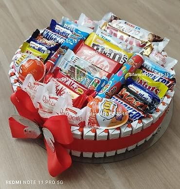 шоколад: Kinder buketleri,kinder sebetleri,kinder boxlar sifarisle — 7