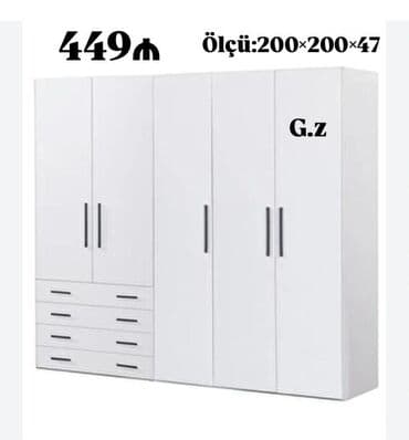 Açılan, 5 qapı Düz dolab, Qarderob, paltar dolabı