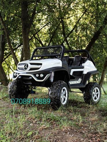 maşınlar uşaq üçün: Uşaq elektrik avtomobili Mercedes-Benz 4x4 ( rezin təkərlər və dəri — 5