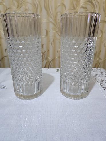 restoran qabları: Stəkanlar, Şüşə, 2 ədədli dəst — 1
