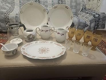сервизы в баку: Qedimi qarışıq qablar birlikde 14 man. elmler — 1