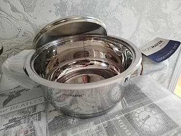 tava dəsti: Qazan, rəng - Gümüşü, Paslanmayan polad, Almaniya — 4