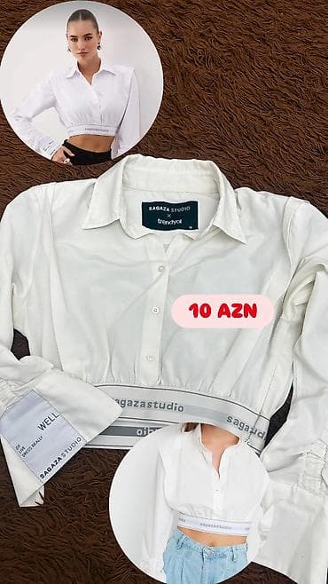 deri jaket: Polo köynək, Trendyolmilla, S, rəng - Ağ — 1