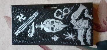 Maskalar, eynəklər: Taxta nərd dəsti - Qara rəngli, qatlanan taxta lövhə - İç tərəfdə — 5