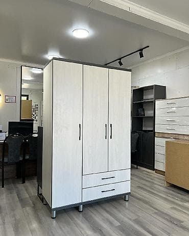 kicik skaf: Yeni, 3 qapılı, Siyirməli, Ağ, Digər material, Açılan, Düz dolab — 2