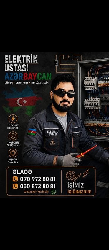 Elektrik ustası xidməti – Azərbaycan üzrə Peşəkar elektrik işləri: - lalafo.az -da Elektrik ustası xidməti – Azərbaycan üzrə Peşəkar elektrik işləri: -