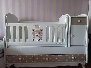 kuna mebeli: Oğlan və qız üçün, İşlənmiş, Dördbucaq, Beşik, Dəst ilə, Matras ilə, Yellənmə mexanizm ilə — 1