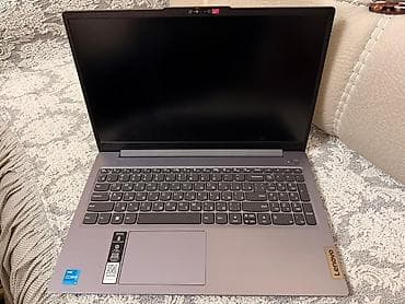 Monitorlar: Lenovo noutbuk – 15.6" ekranlı, boz/gümüş rəngli korpus. Yenidir coxx — 2