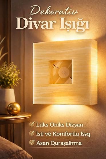 ✨ Dekorativ Oniks Divar İşığı – 30x30 sm ✨ Məkanınıza zəriflik və lalafo.az -da ✨ Dekorativ Oniks Divar İşığı – 30x30 sm ✨ Məkanınıza zəriflik və