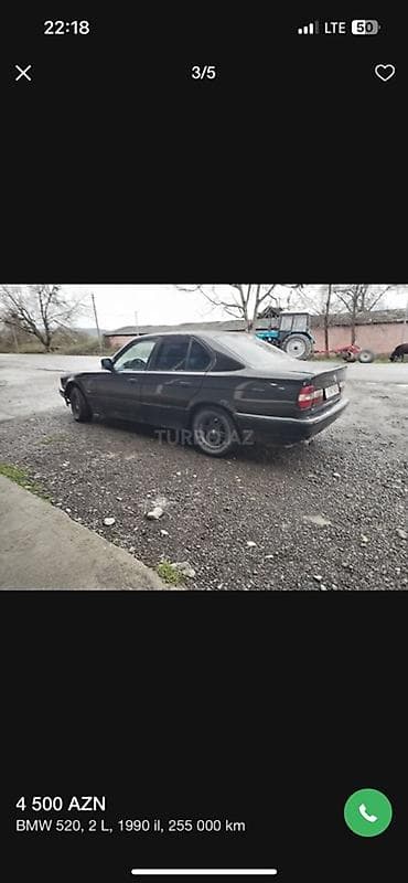 gence turbo az: BMW 520: 2 l | 1990 il Sedan — 2