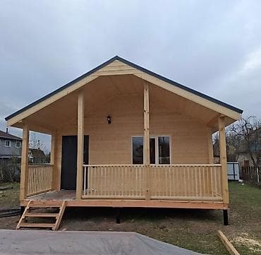 villa pencere modelleri: Taxta karkaslı bağ evi – geniş eyvanlı, tam hazır fasad - Material — 7