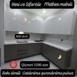 metbex divanı: 🟣Yeni mətbəx mebeli 🆘 *1 pqm görə qiymətlər* 🟣Mat Laminat *180 azn* — 2