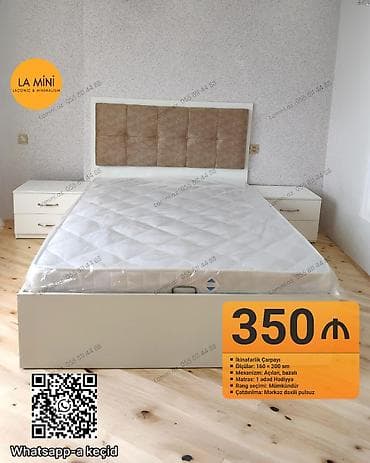 Çarpayılar: İkinəfərlik çarpayı, Bazalı, Matras ilə, Siyirməsiz — 1