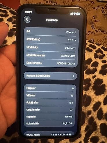 irsad iphone 11: IPhone 11, 128 GB, Qara, Face ID — 1