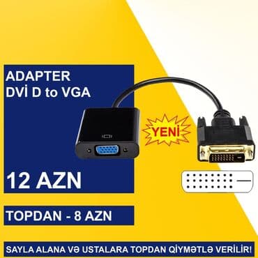 Noutbuklar üçün örtük və çantalar: DVİ Adapterlər SAYLA ALANA VƏ USTALARA TOPDAN QİYMƏTLƏ VERİLİR! ⭐DVİ İ — 5