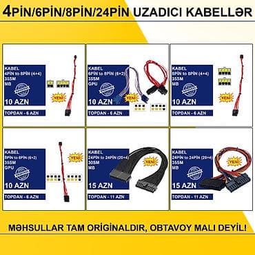 Kabellər "4/6/8/24pin 35sm Uzadıcı Original" MƏHSULLAR TAM — 1