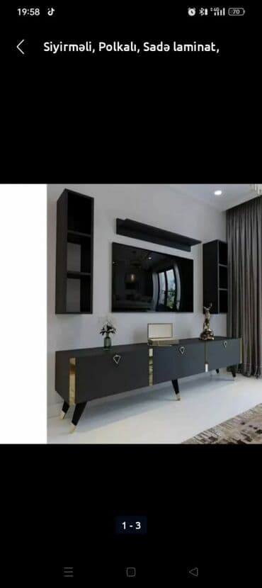 Yeni, Düz TV altlığı, Polkalı, Laminat, Azərbaycan