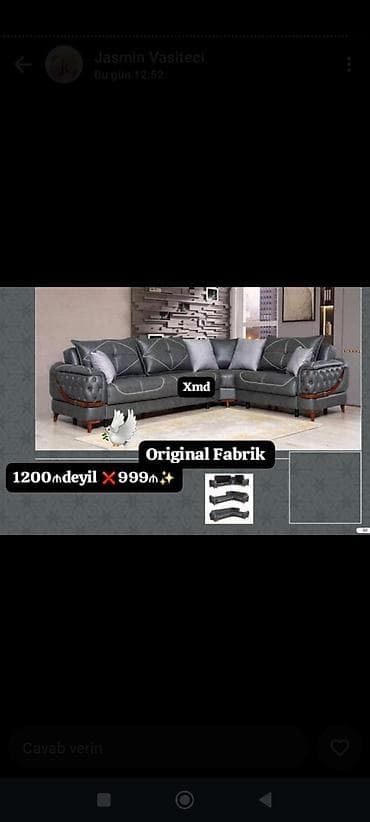 divan ustasi: Künc divan, Yeni — 1