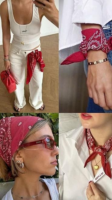 Çantalar: Bandana – çoxrəngli, naxışlı - Material: yumşaq, nəfəsalan parça — 4