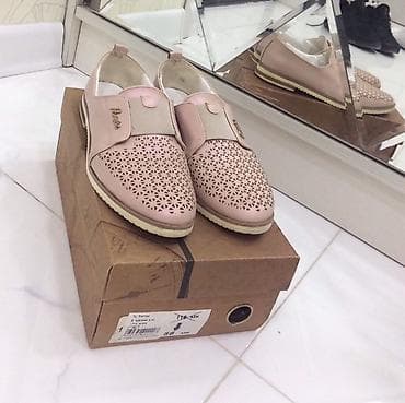 deri canta: Pembe rəngli qadın loaferləri - Brend: Pembe (yan hissədə metal logo) — 5