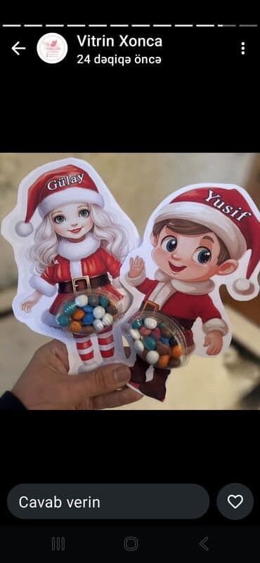 saxta baba papaqlari: Bayram temalı hədiyyəlik dəst: köynək, fincan və yastıq üzü - Uşaq — 8