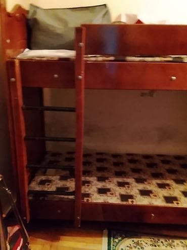 Qab-qacaq və mətbəx ləvazimatları: Oğlan və qız üçün, Çarpayı, Matras ilə, Siyirməsiz, Taxta — 5