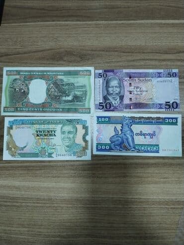 Статуэтки: Mövzu: Dünyanın müxtəlif ölkələrindən orijinal banknotlar — koleksiya — 1