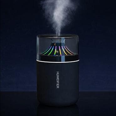 ev kinoteatri: Mini Ultrasonik Hava Rütubətləndirici – LED işıqlı, portativ, USB — 1