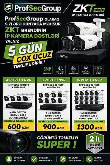 ProfSecGroup Olaraq Sizlərə Dünyaca Məhşur ZKT Brendinin İP Kamera