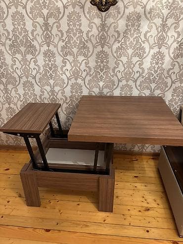 demir stullar: Jurnal masası, İşlənmiş, Transformer, Laminat, Kvadrat masa — 2