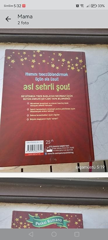 Məhsul: “Böyük Fokuslar Kitabı” – Paskal Romano Nəşriyyat: Qanun — 1