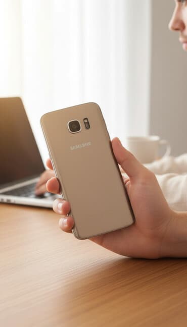 ucuz 90 fps telefonlar: Samsung Galaxy S7, rəng - Qızılı, Barmaq izi — 1