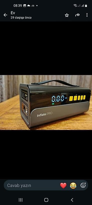 kompressor 100: Inflate PRO – rəqəmsal displeyli portativ hava kompressoru - — 1