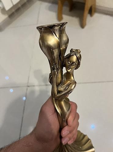 Süni güllər: Fiqur, Metal, rəng - Qızılı — 3