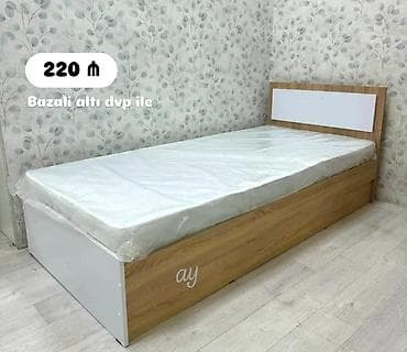 Təknəfərlik çarpayı, Bazalı, Matras ilə, Siyirməsiz