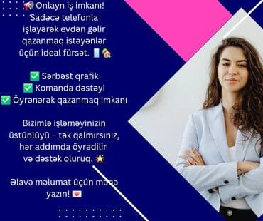 zavod işi: Onlayn iş imkanı, evdən sadəcə telefon vasitəsilə gəlir qazanmaq — 1