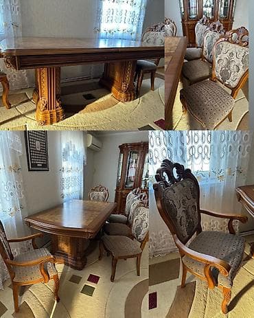 balkon stul: Qonaq otağı üçün, İşlənmiş, 6 stul — 1