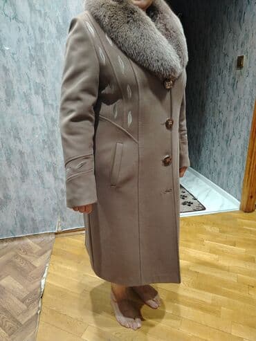 pomponlu qadın papaqları: Palto, 6XL, rəng - Qəhvəyi — 2
