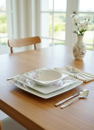 kuxna qablari: Nahar dəsti, rəng - Ağ, Farfor, 6 nəfərlik, Türkiyə — 1