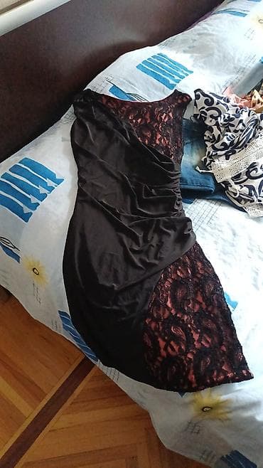 Qara rəngli zərif qadın geyimi – bir çiyinli kokteyl/el gecəsi — 1