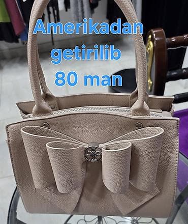 Məhsul təsviri: - Qadın çantaları və geyim dəsti. 1) Bej rəngli əl