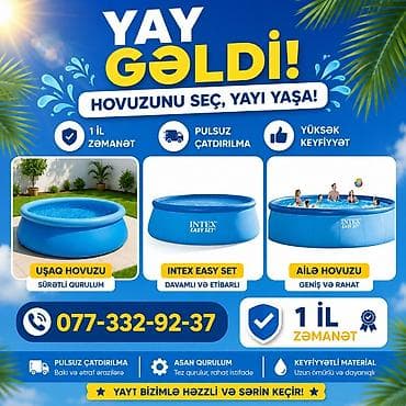 🌊 INTEX Easy Set Hovuz 🏖️ ✔️ 244x61 sm ölçü ✔️ Asan quraşdırılma ✔️