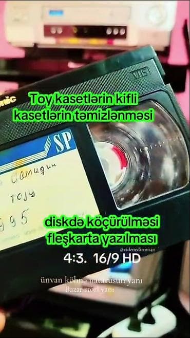 VHS toy kasetlərinin xidmətləri - Kiflənmiş və tozlanmış VHS toy