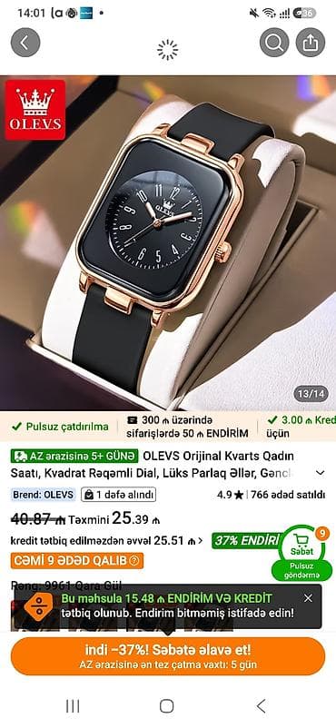OLEVS orijinal kvars qadın saatı - Brend: OLEVS - Dizayn: kvadrat lalafo.az -da OLEVS orijinal kvars qadın saatı - Brend: OLEVS - Dizayn: kvadrat