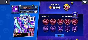 Brawl Stars hesabı – yüksək səviyyəli kolleksiya hesab 3 ilindir hec