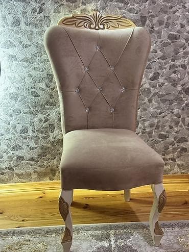 ucuz parça: Qonaq otağı üçün, Qatlanmayan, rəng - Bej Stul — 3