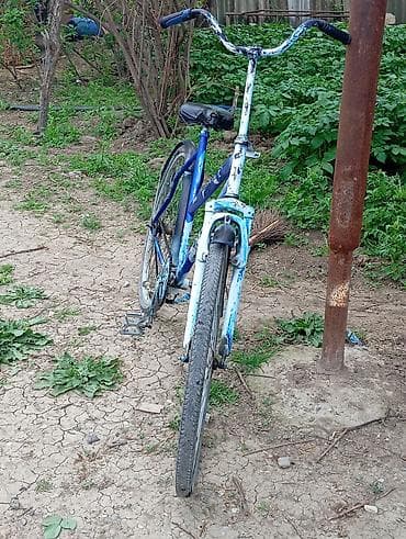 Şəhər tipli velosiped - Rəng: mavi-ağ qarışıq - Çərçivə: polad