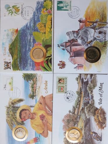 Конверты первого дня с редкими монетами стран ( Аруба lalafo.az -da Конверты первого дня с редкими монетами стран ( Аруба